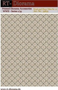 RT-Diorama 35835 Printed Accessories: Wall and Floor Tiles Nr.12 1/35