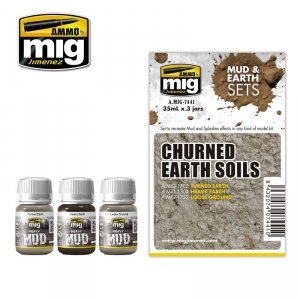 AMMO of Mig Jimenez 7441 CHURNED EARTH SOILS 3x35ml