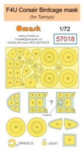 Omask 57018 F4U Corsair Birdcage mask (for Tamiya) 1/72