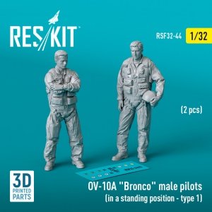 RESKIT RSF32-0044 OV-10A Bronco male pilots (in a standing position - type 1) (2 pcs) (3D Printed) 1/32