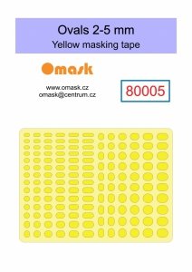 Omask 80005 Ovals 2-5mm (yellow masking tape)