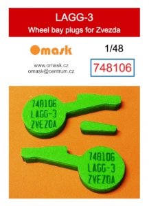 Omask 748106 LAGG-3 wheel bay plugs (for Zvezda) 1/48