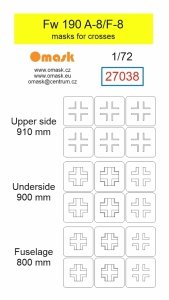 Omask 27038 Fw 190 A-8/F-8 masks for crosses 1/72