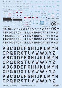 Eduard D72029 Z-37 stencils, code letters & labels for Eduard 1/72