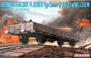 Dragon 6085 German Railway Flatbed Typ Ommr (2 Axle) w/MG Crew 1/35