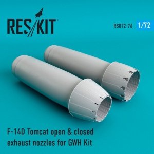 RESKIT RSU72-0076 F-14D Tomcat open & closed exhaust nozzles for Great Wall Hobby 1/72
