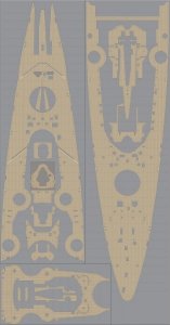 Pontos 35014WD1 DKM Tirpitz Wooden Deck set (1:350)