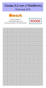 Omask 80066 Circles 5,0 mm (130x90mm) Oramask foil