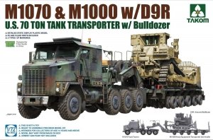 Takom 5002 U.S. M1070 & M1000 w/D9R U.S. 70 Ton Tank Transporter w/Bulldozer 1:72