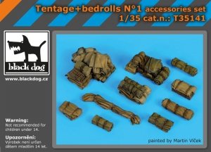Black Dog T35141 Tentage+bedrols N 1/35
