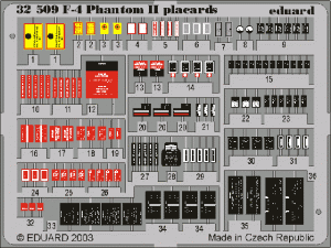 Eduard 32509 F-4 placards 1/32