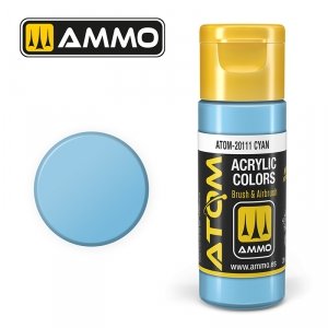 AMMO of Mig Jimenez 20111 ATOM COLOR Cyan 20ml