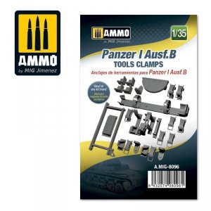Ammo of Mig 8096 Panzer I Ausf.B Tools Clamps 1/35