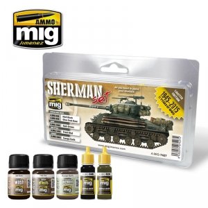 AMMO of Mig Jimenez 7427 FURY SHERMAN SET