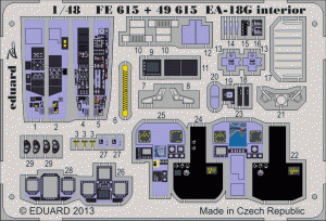 Eduard 49615 EA-18G interior S. A. 1/48  ITALERI