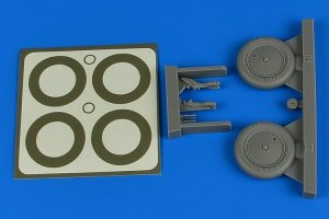Aires 2236 I-16 wheels & paint masks 1/32 HASEGAWA / REVELL