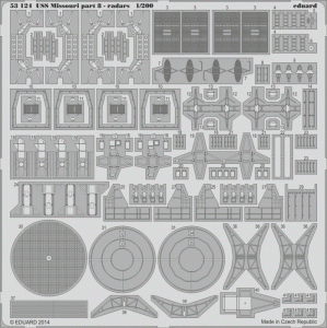 Eduard 53124 USS Missouri part 8 - radars TRUMPETER 1/200