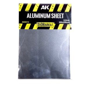 AK Interactive AK8313 ALUMINUM SHEET 200UM (MICROMETER) 200X250MM