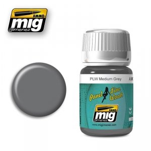AMMO of Mig Jimenez 1601 PLW MEDIUM GREY 35ml