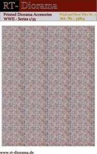 RT-Diorama 35814 Printed Accessories: Wall and Floor Tiles Nr.3 1/35
