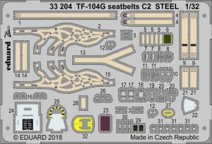 Eduard 33204 TF-104G seatbelts C2 STEEL ITALERI 1/32