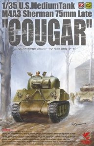 Asuka 35-046 U.S. Medium Tank M4A3 Sherman 75mm Late Cougar 1/35