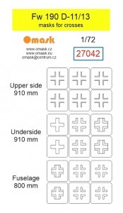 Omask 27042 Fw 190 D-11/13 masks for crosses 1/72