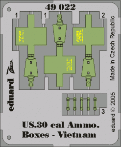 Eduard 49022 US Cal.0.30 Ammo. Boxes Vietnam 1/48