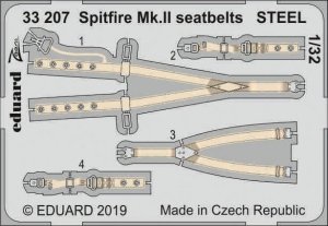 Eduard 33207 Spitfire Mk. II seatbelts STEEL REVELL 1/32