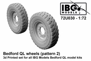 IBG 72U030 Bedford QL Wheels (Pattern 2) - 3D Printed Set 1/72