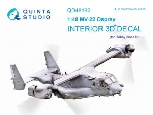 Quinta Studio QD48182 MV-22 Osprey 3D-Printed & coloured Interior on decal paper (for HobbyBoss kit) 1/48