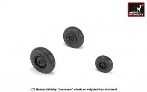Armory Models AW72411 Hawker-Siddeley Buccaneer wheels w/ weighted tires 1/72