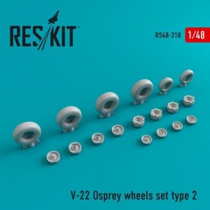 RESKIT RS48-0218 V-22 Osprey Type 2 wheels set 1/48