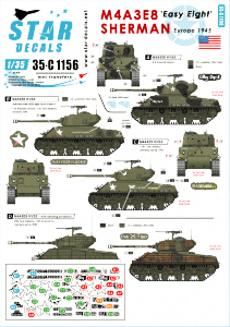 Star Decals 35-C1156 M4A3E8 'Easy Eight' Sherman 1/35