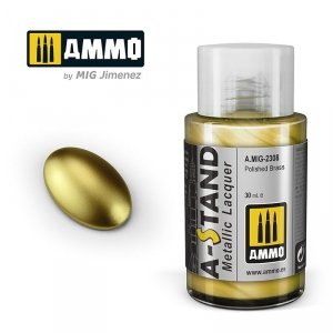 Ammo of Mig 2308 A-STAND Polished Brass 30ml