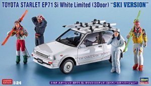 Hasegawa 20610 Toyota Starlet EP71 Si White Limited (3door) Ski Version 1/24