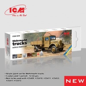 ICM 3038 Acrylic paint set for Wehrmacht trucks 12 ml х 6