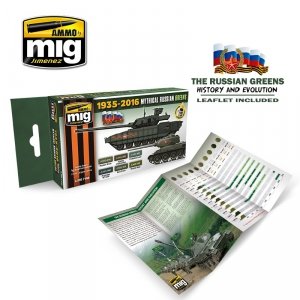 AMMO Mig 7160 MYTHICAL RUSSIAN GREEN COLORS 1935-2016 6x17ml