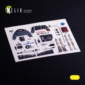 Kelik K32034 BF-109 G-6 - interior 3D decals for Trumpeter kit (1/32)