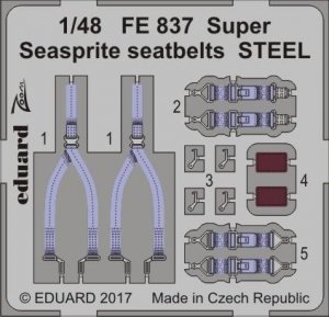 Eduard FE837 Super Seasprite seatbelts STEEL KITTY HAWK 1/48
