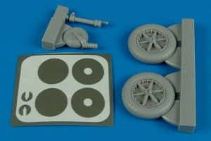 Aires 2138 Bf 109F wheels & masks 1/32 Trumpeter