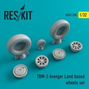 RESKIT RS32-0230 TBM-3 Avenger Land based wheels set 1/32