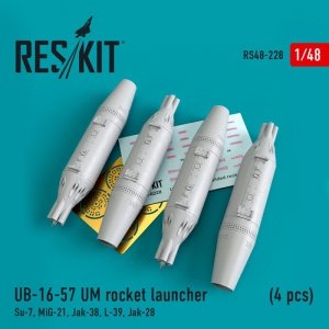 RESKIT RS48-0228 UB-16-57 UM rocket launcher (4 pcs) 1/48