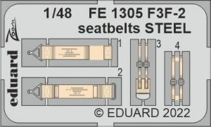 Eduard FE1305 F3F-2 seatbelts STEEL ACADEMY 1/48