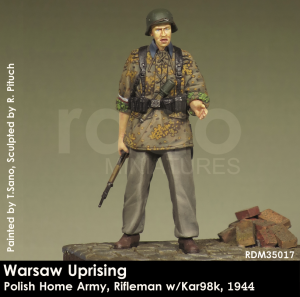 RADO Miniatures RDM35017 Warsaw Uprising, Polish Home Army, Rifleman W/Kar98k (1:35)