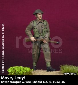 RADO Miniatures RDM35023 British trooper w/Lee-Enfield No.4, (1943-45) 1/35