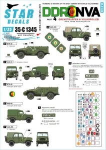Star Decals 35-C1345 DDR - NVA 4. Numbers & insignia of the East German Nationale Volksarmee 1/35