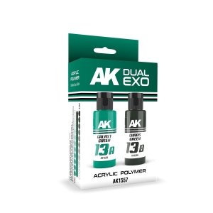 AK Interactive AK1557 DUAL EXO SET 13 – 13A GALAXY GREEN & 13B CHAOS GREEN