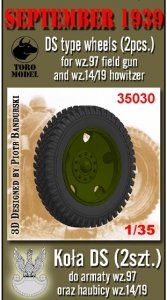 Toro 35030 Koła DS - do armaty IBG Wz.97 i haubicy Wz.14/19 Set (2 koła) 1/35