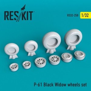 RESKIT RS32-0258 P-61 Black Widow wheels set 1/32